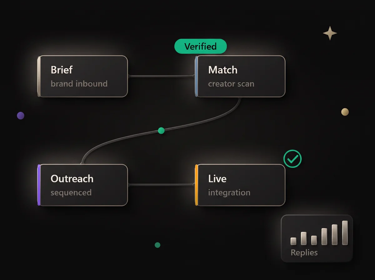 Workflow from brand brief to live sponsorship integration